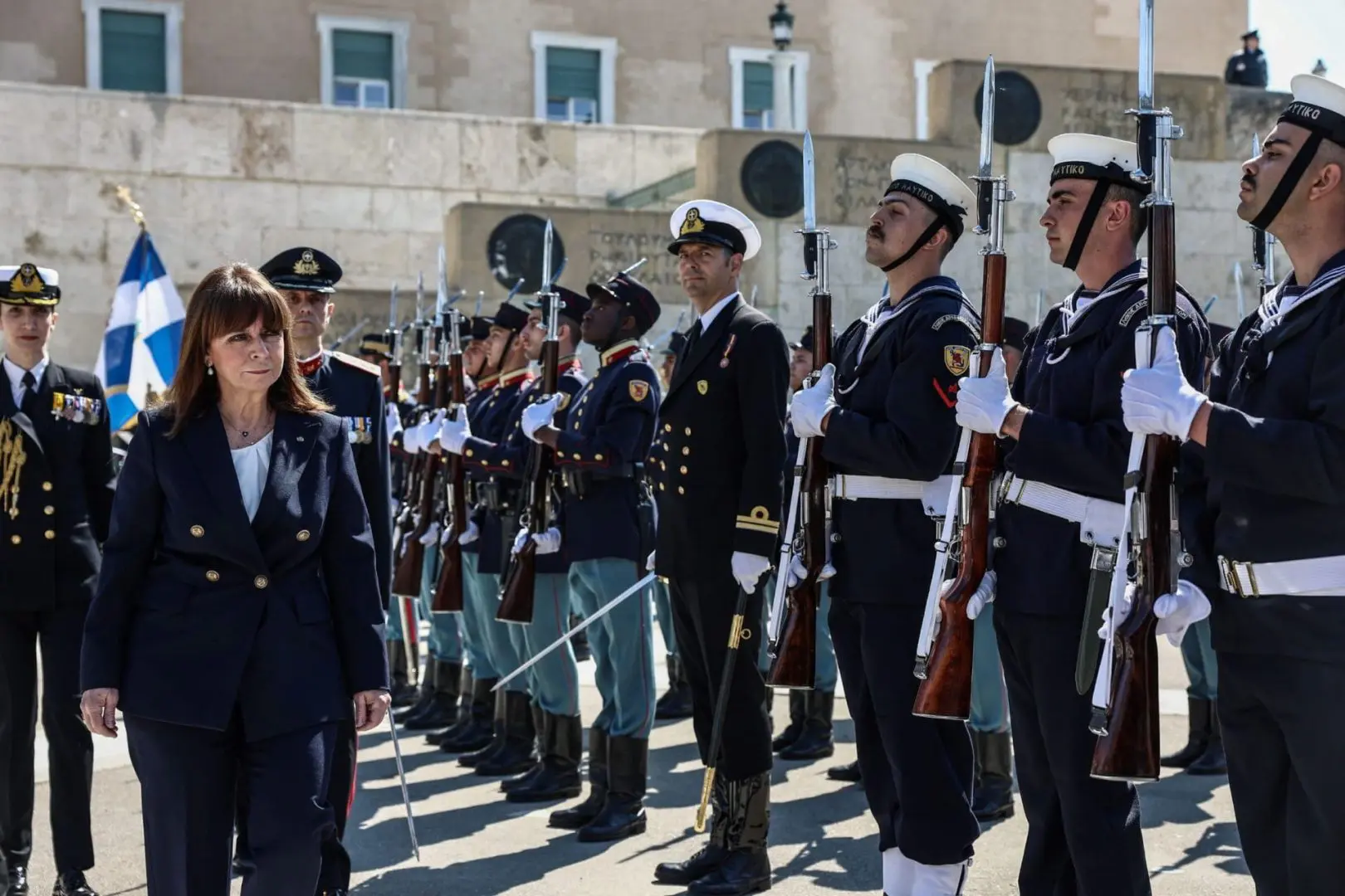 Δήλωση της Προέδρου της Δημοκρατίας Κατερίνας Σακελλαροπούλου μετά την παρέλαση για την Εθνική Επέτειο της 25ης Μαρτίου 1821 3