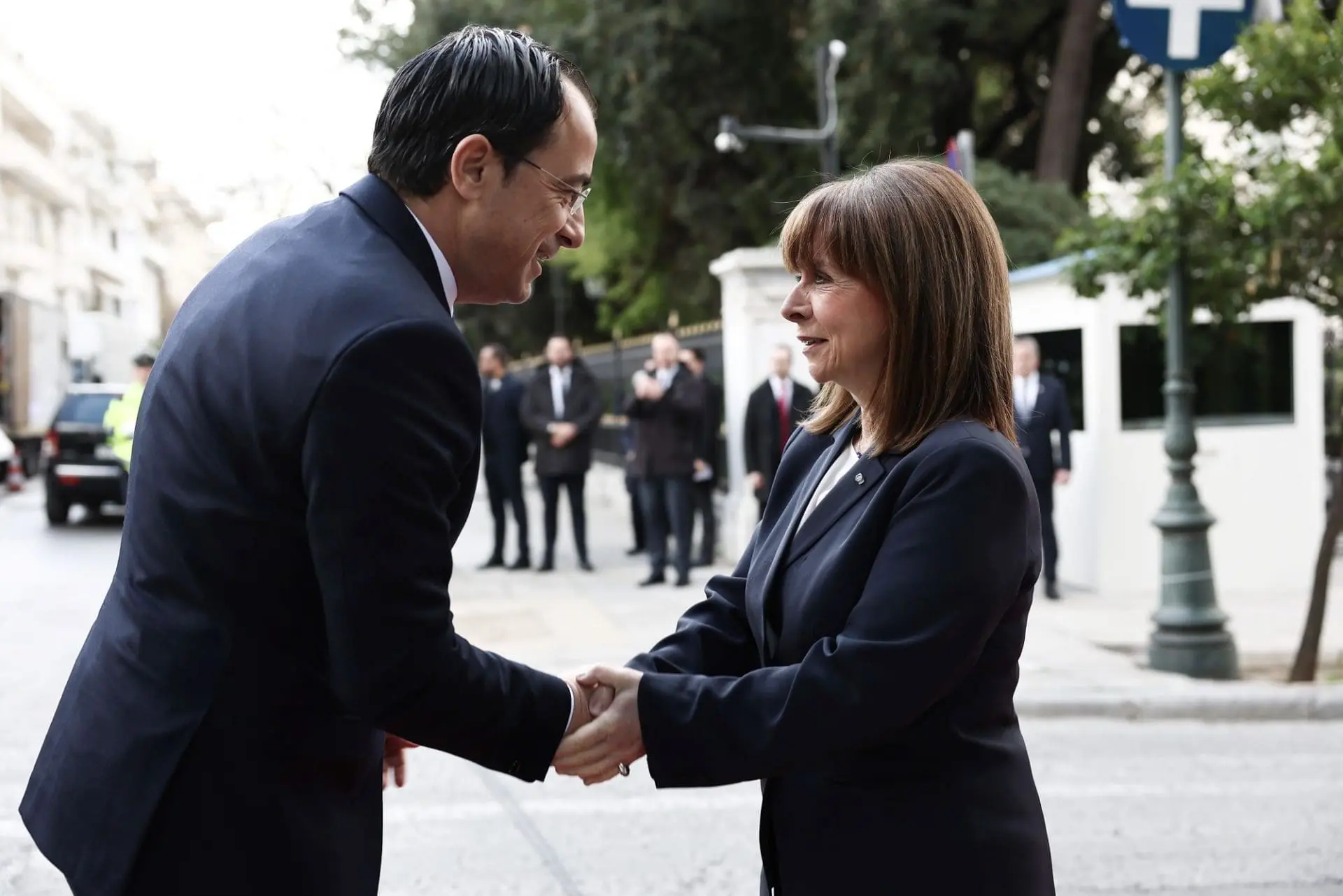 Δηλώσεις Κατερίνας Σακελλαροπούλου και Νίκου Χριστοδουλίδη κατά τη συνάντησή τους στο Προεδρικό Μέγαρο 2