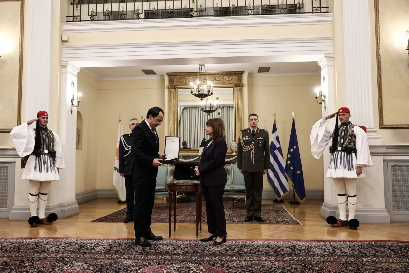 Δηλώσεις Κατερίνας Σακελλαροπούλου και Νίκου Χριστοδουλίδη κατά τη συνάντησή τους στο Προεδρικό Μέγαρο 5