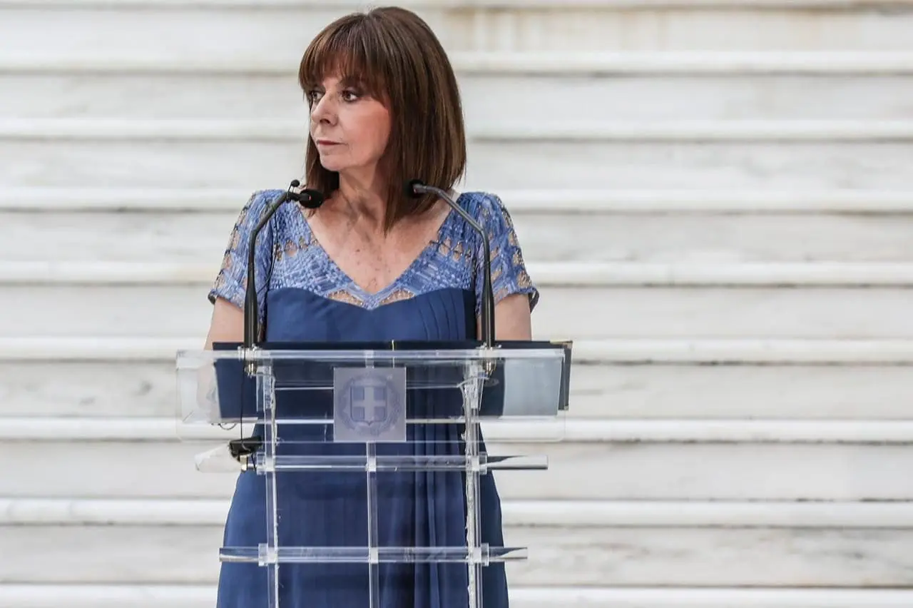 Ομιλία της Προέδρου της Δημοκρατίας Κατερίνας Σακελλαροπούλου στη Δεξίωση για την 48η επέτειο της αποκατάστασης της Δημοκρατίας 3