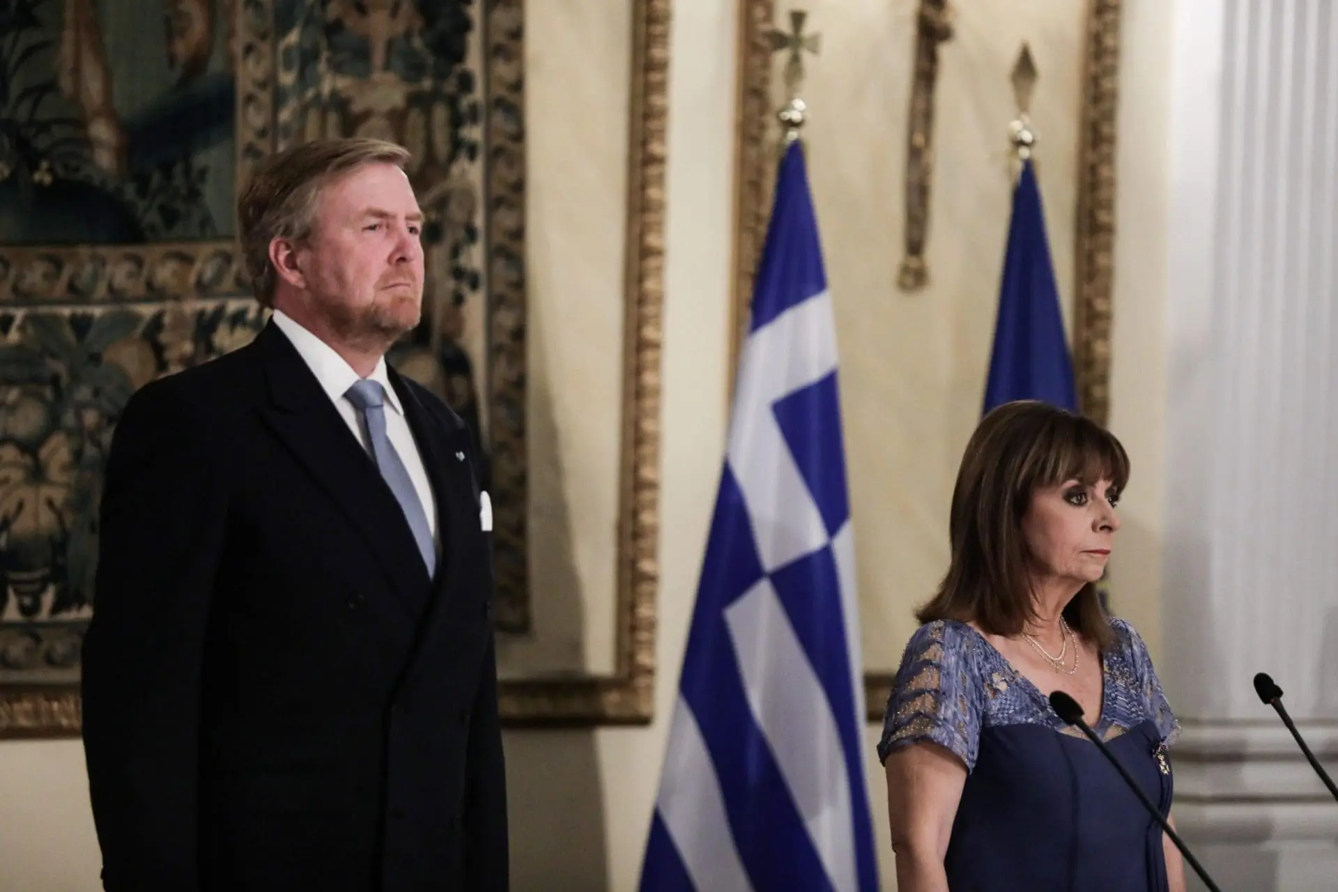 Προσφώνηση της Προέδρου της Δημοκρατίας Κατερίνας Σακελλαροπούλου προς τον Βασιλιά και την Βασίλισσα της Ολλανδίας 5