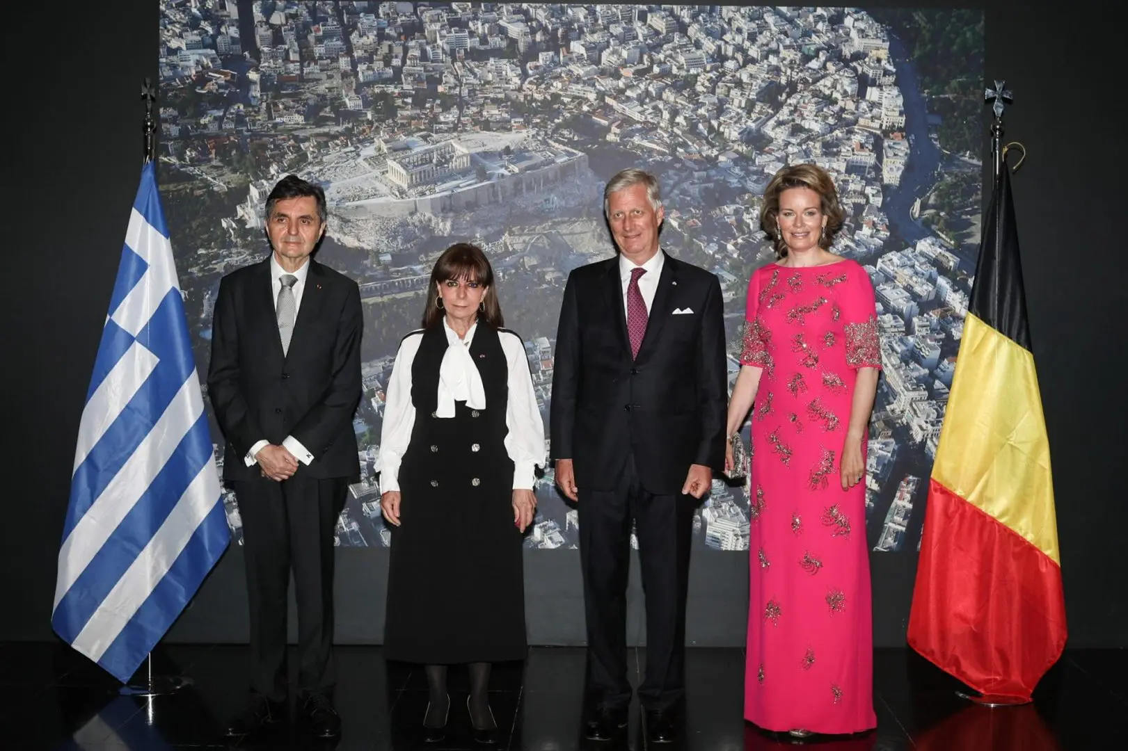 Στo Μουσείο της Ακρόπολης με τον Βασιλιά και την Βασίλισσα των Βέλγων 1