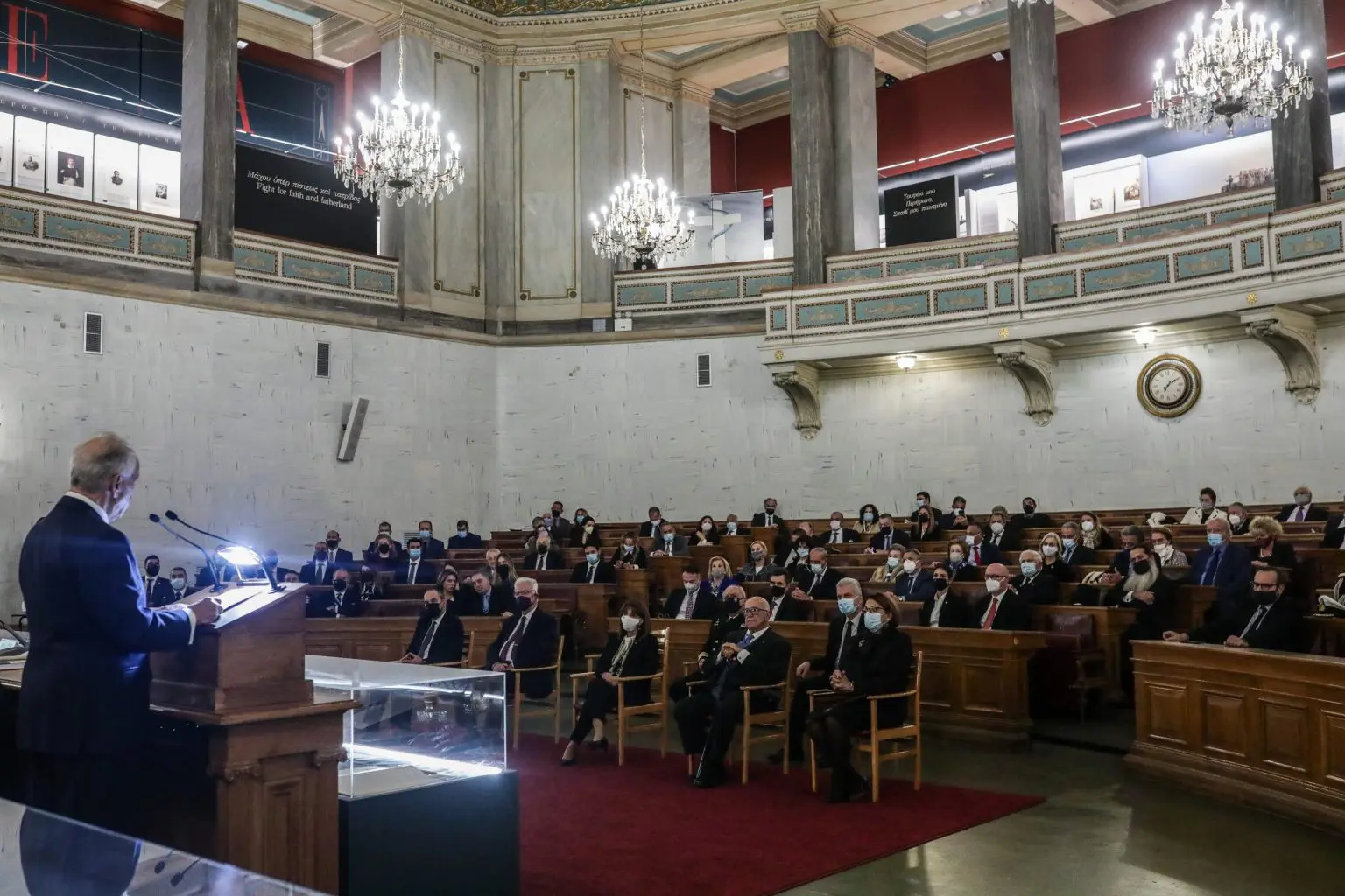 Στην παρουσίαση του λευκώματος Ο ναυτικός αγώνας του 1821