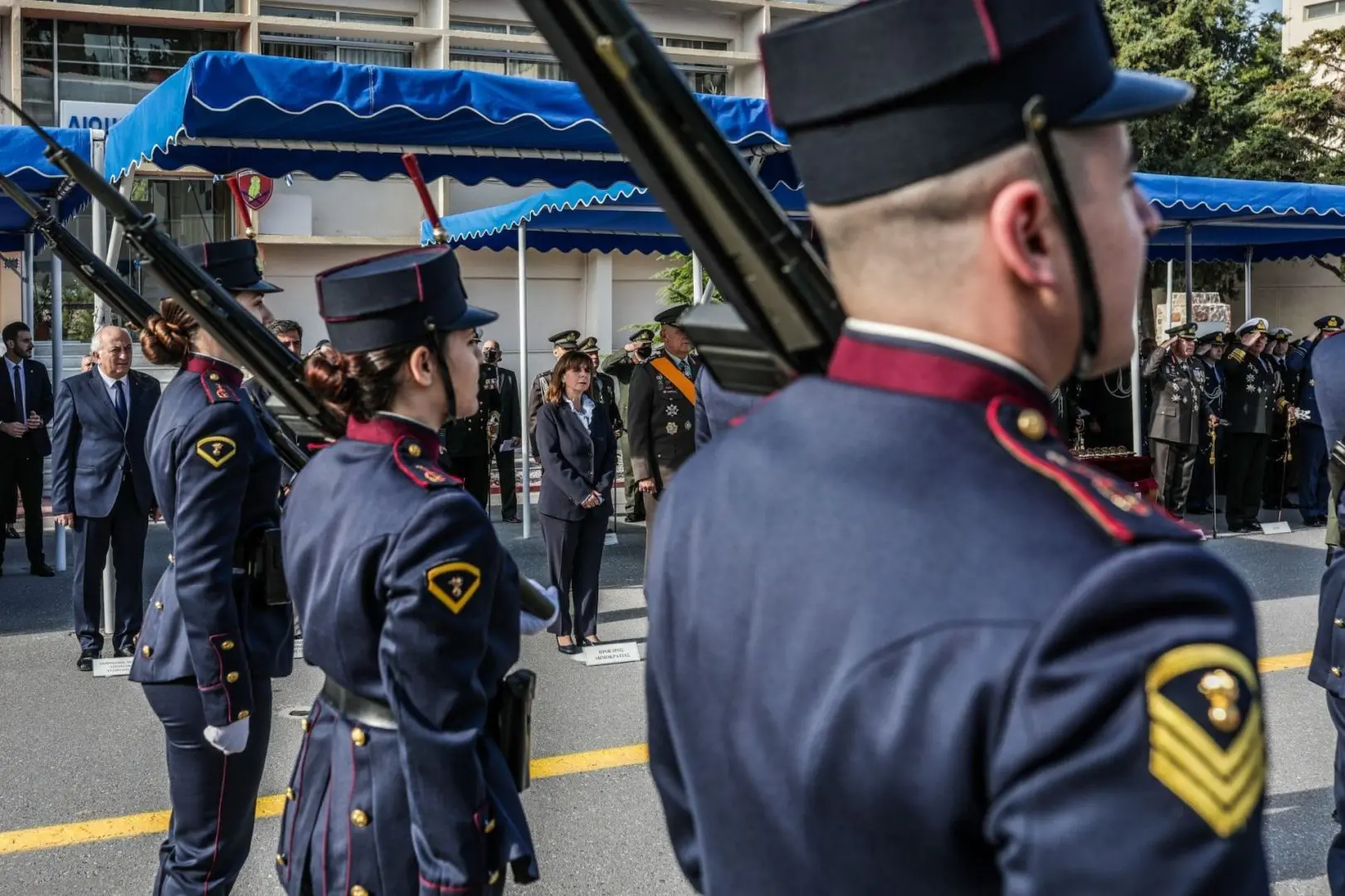 Στην τελετή ορκωμοσίας στη Στρατιωτική Σχολή Αξιωματικών Σωμάτων 7