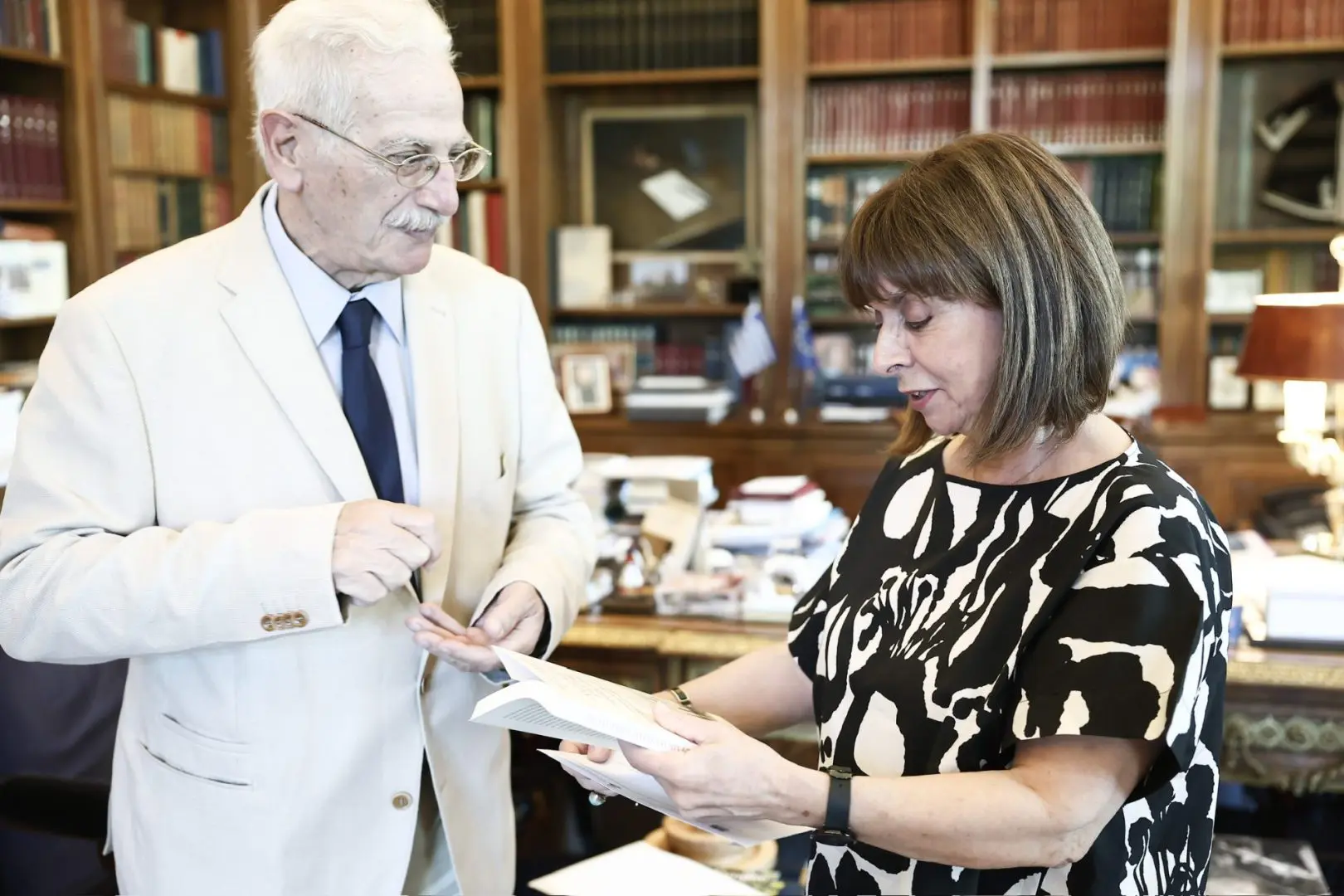 Συνάντηση με την Πρόεδρο του ΣτΕ και τον Γενικό Διευθυντή του Ιδρύματος Ελευθέριος Κ. Βενιζέλος 3