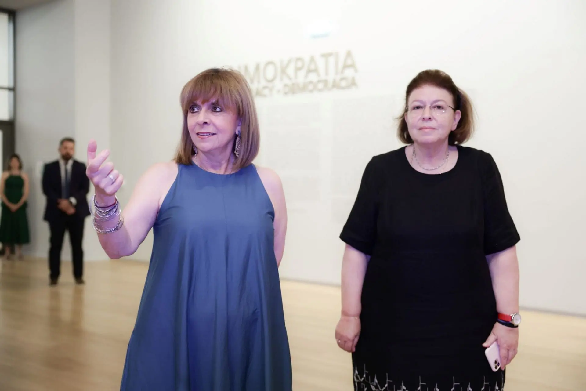 Χαιρετισμός της Προέδρου της Δημοκρατίας Κατερίνας Σακελλαροπούλου στα εγκαίνια της έκθεσης Δημοκρατία 6