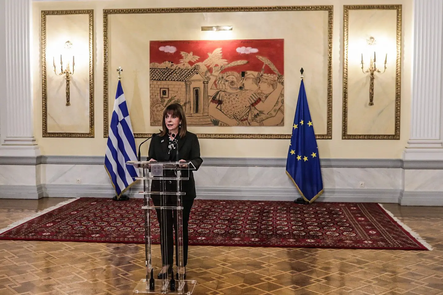 δεξίωση που παρέθεσε με την ευκαιρία της επίσκεψης στην Ελλάδα εκπροσώπων Αμερικανικών Πανεπιστημίων στο πλαίσιο της Συνόδου 2