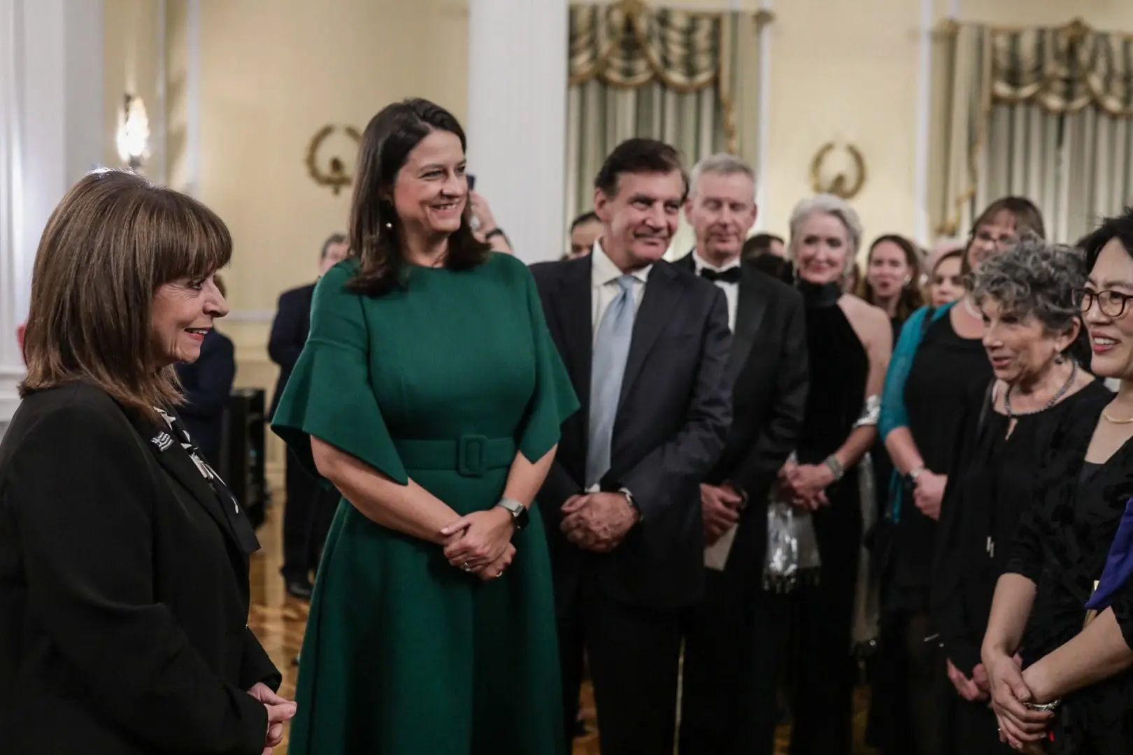 δεξίωση που παρέθεσε με την ευκαιρία της επίσκεψης στην Ελλάδα εκπροσώπων Αμερικανικών Πανεπιστημίων στο πλαίσιο της Συνόδου 4